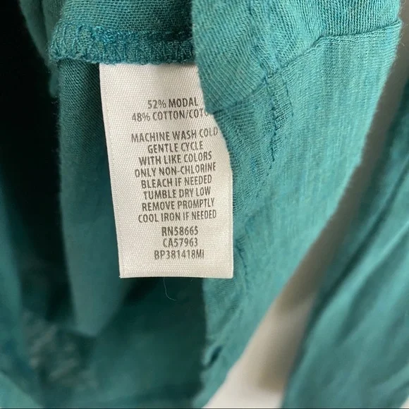 BP. Peacock Green Knot Front Long Sleeve T-shirt - Picture 5 of 6